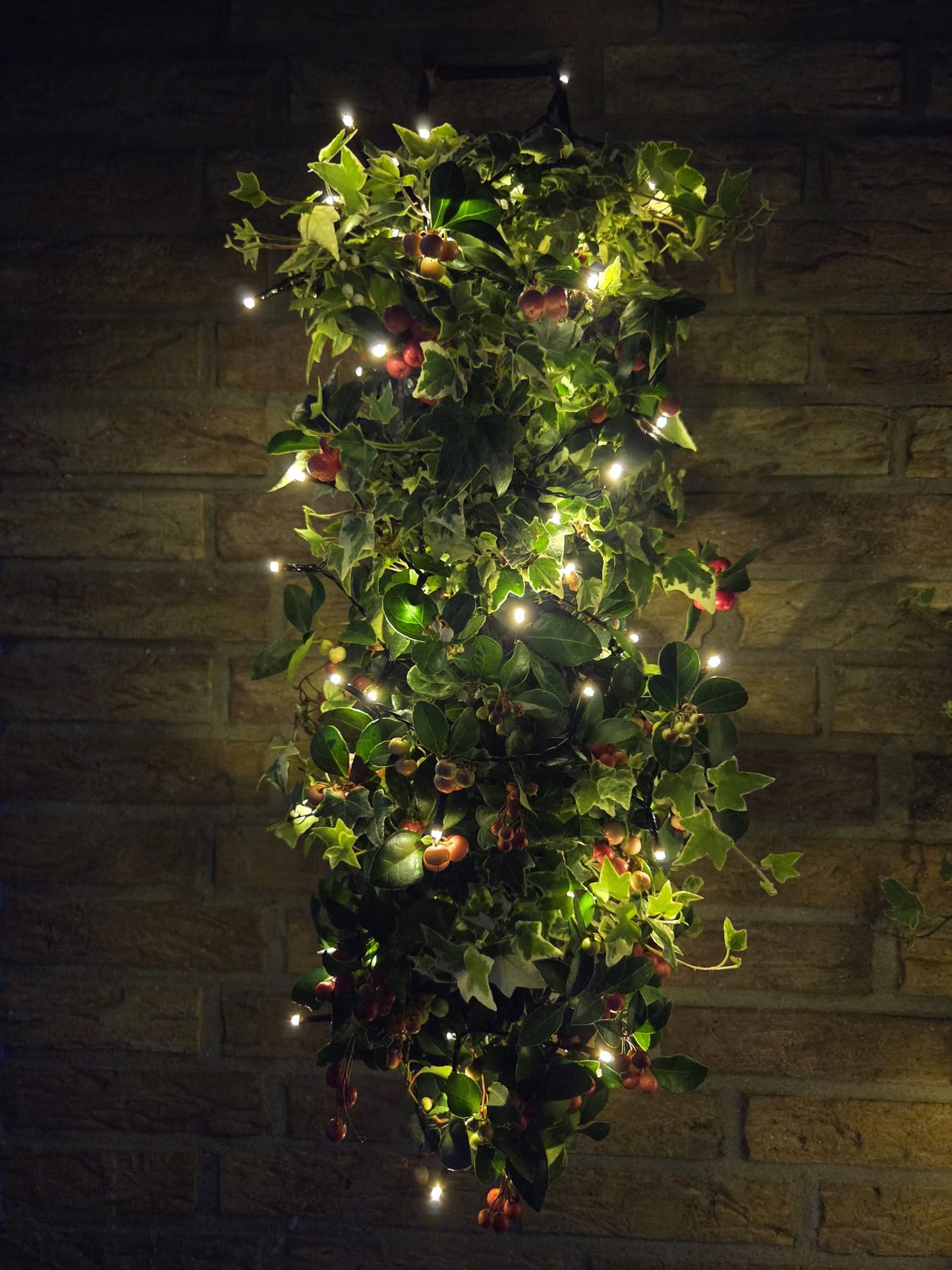 Kerstwandhanger met verlichting