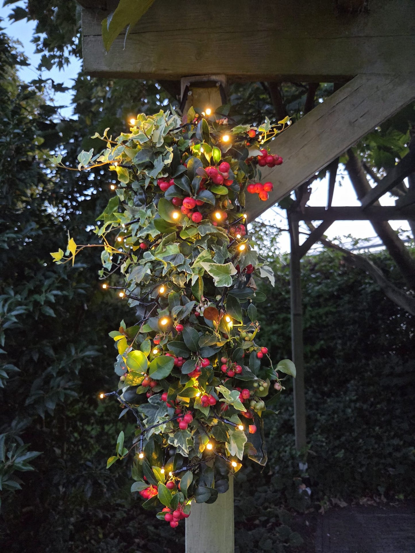 Kerstwandhanger met verlichting